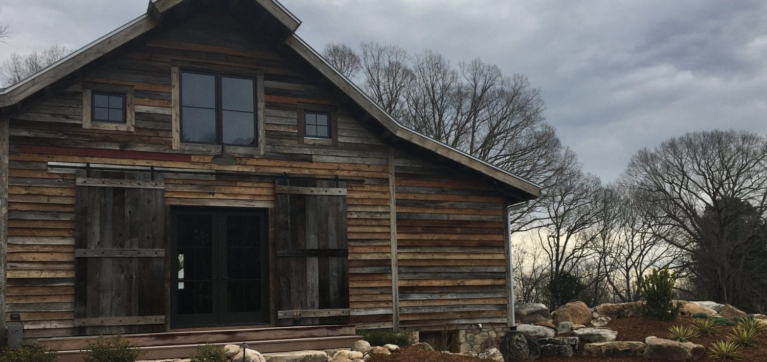 Reclaimed-wood bunk-barn built by Blueline Contracting